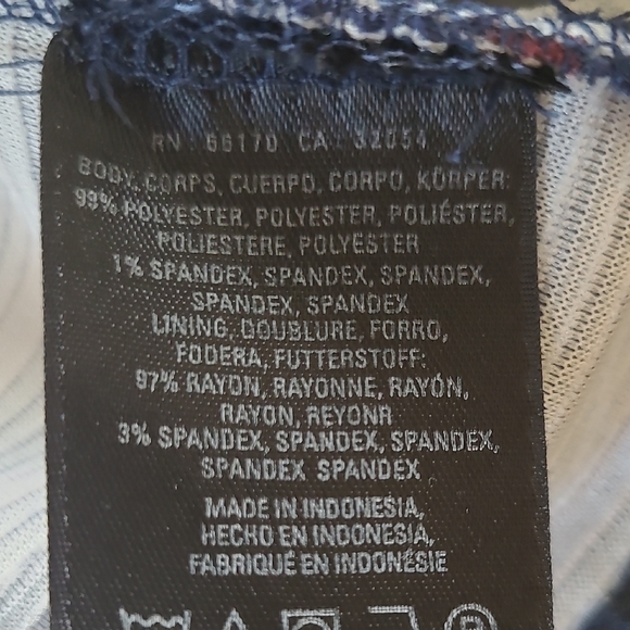 Anthro Maeve 'Brenna' Blue and Red Striped Ponte Skater Dress - Size 2 - Picture 8 of 8